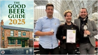 New guide out now: CAMRA Champion Beer of Britain 2023 winners Elland Brewery’s (l-r) brewing director Joe Francis, brewer Rob Thomas and marketing director Scott Hutchinson