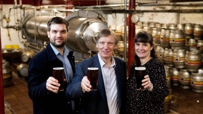 Northern pride: Andrew (left), father Richard (centre) and Jane Kershaw of Joseph Holt