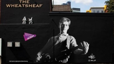 Oak Street, here we come: the Wheatsheaf licensee Lisa Booth describes the mural as an 'absolute pleasure'