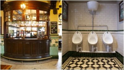 Grade II-listed site: A renovation of the Alexandra has exposed Victorian tiling in the toilet