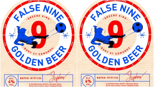 False Nine Greene King cask beer May to July 2024